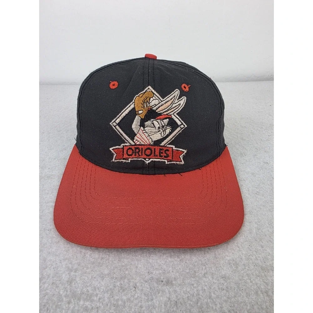 Vintage 1993 Baltimore Orioles Looney Tunes Bugs Bunny Snapback Hat Cap‎ Youth